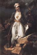 Eugene Delacroix Greece on the Ruins of Missolonghi oil painting artist